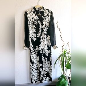 Vintage Floral Maxi Dress